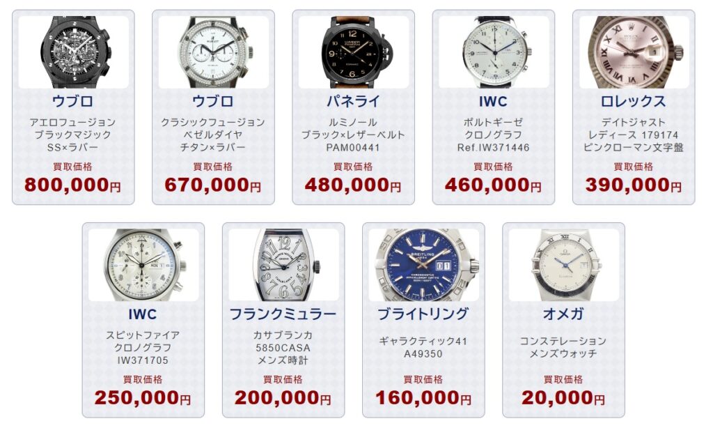 福ちゃん時計買取実績