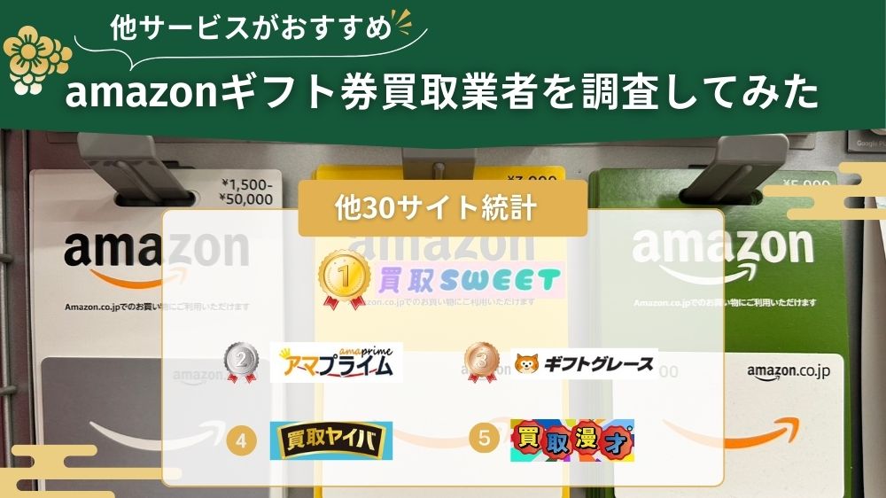 Amazonギフト券買取　他サービス調査