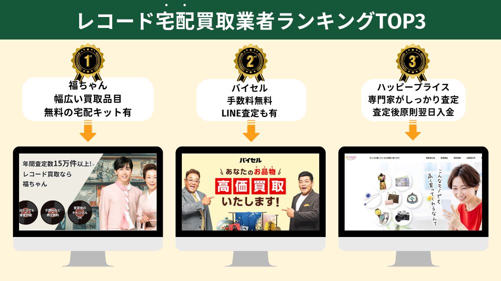 レコード宅配買取おすすめ業者ランキング3選