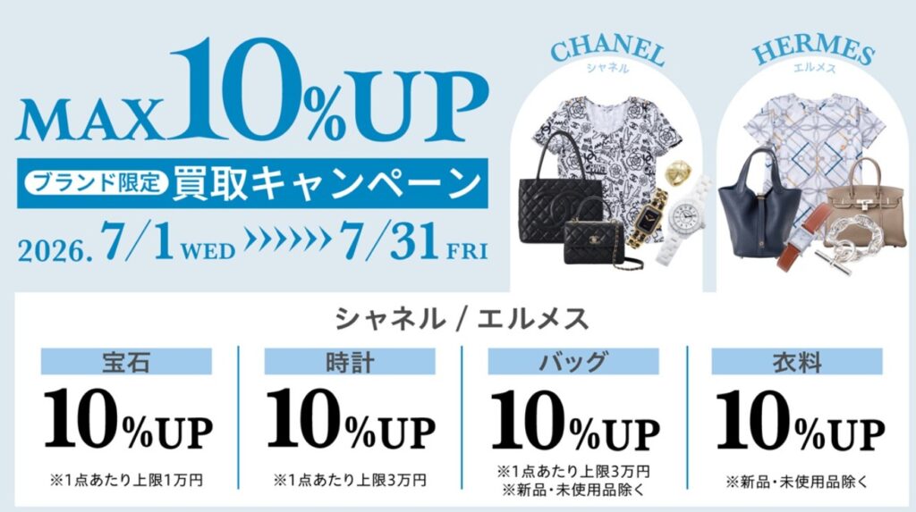 毛皮買取　コメ兵キャンペーン
7月