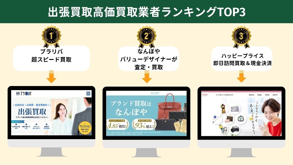 出張買取ランキング3選